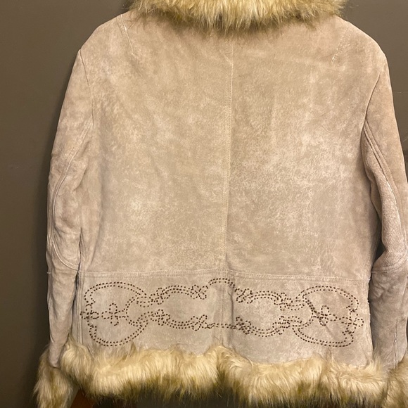 Xoxo genuine leather jacket and faux embroidered - Picture 3 of 10